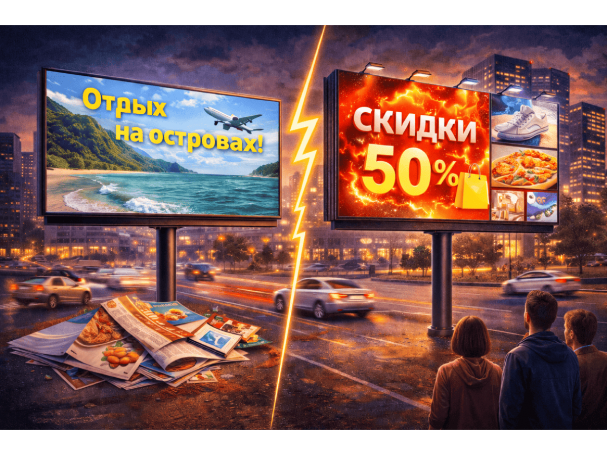Почему LED-экраны эффективнее статической наружной рекламы